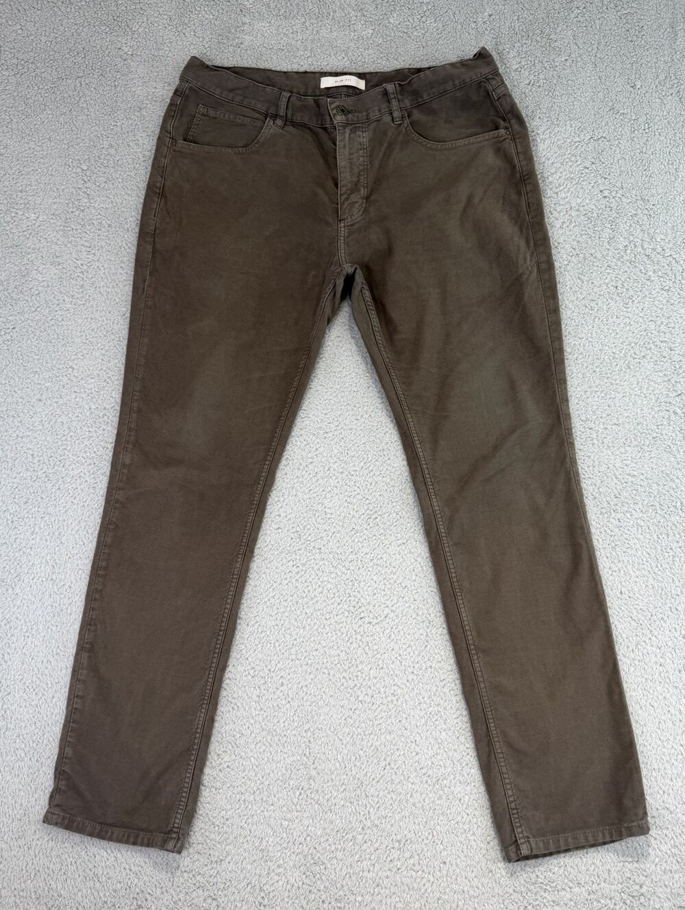 Billy Reid Pants Men's 36x31 Moleskin Jean Huckberry Five Pocket Brown Made USA